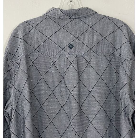 PRANA Men’s Large Rennin Woven Button Front Shirt Long Sleeve Casual Work - Picture 6 of 9